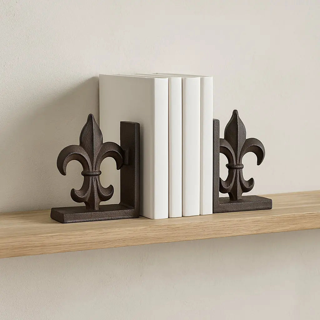 Στηρίγματα Βιβλίων Fleur | Μεταλλικό με Σχέδιο (2 τμχ) Phos & Gaia