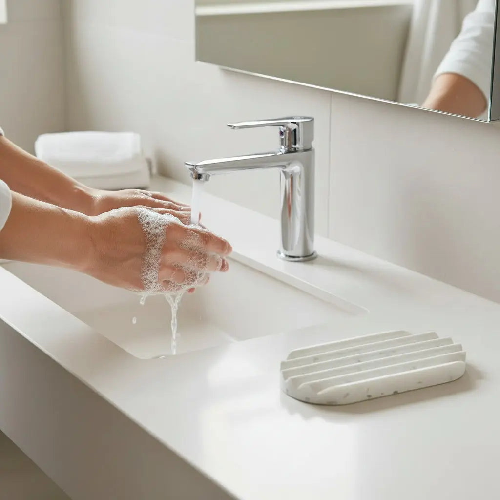 Βάση Δύο Σαπουνιών | Με Ανάγλυφη Υφή Phos & Gaia