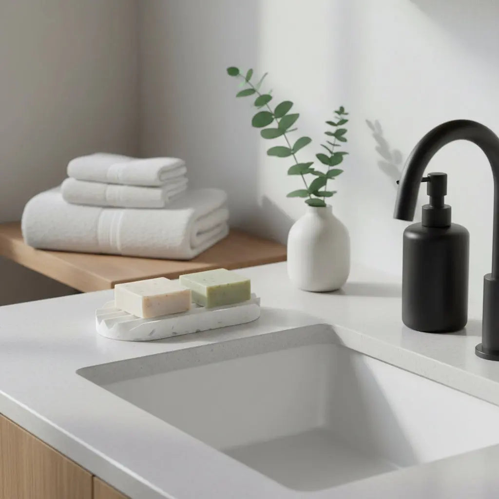 Βάση Δύο Σαπουνιών | Με Ανάγλυφη Υφή Phos & Gaia