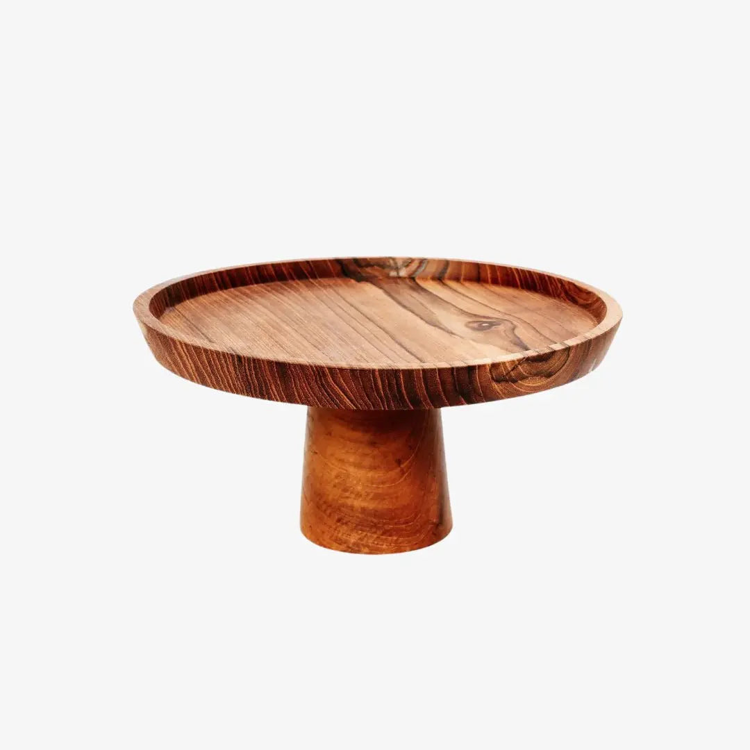 Μεσαία χειροποίητη βάση παρουσίασης Teak Root από ξύλο teak